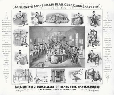 Augustus Kollner - Jas. B. Smith & Co's. Philada. blank book manufactory, ca. 1850