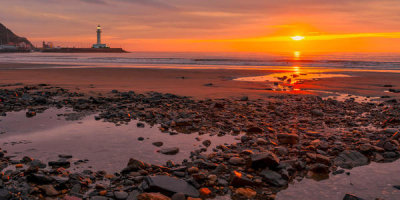 Pangea Images - Sunset on the Coast of Yorkshire, UK