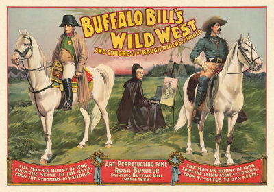 Courier Litho. Co. - Buffalo Bill's Wild West and Congress of Rough Riders of the World:  Rosa Bonheur Painting Buffalo Bill, 1896