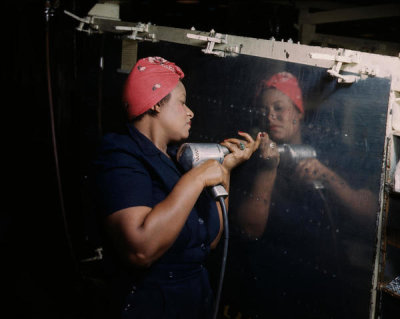 Alfred T. Palmer - Woman Drilling a "Vengeance" Dive Bomber, c. 1943