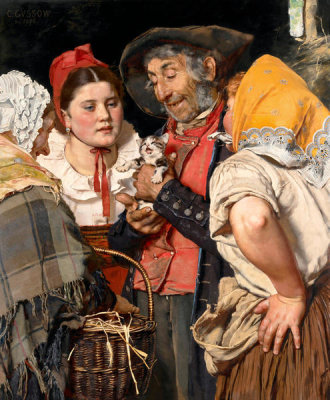 Karl Gussow - Das Katzchen (The Old Man's Treasure), 1876