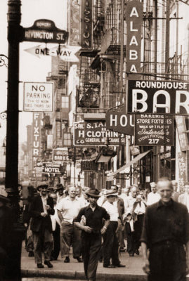 Angelo Rizzuto - Rivington St. and Bowery, New York City, 1953