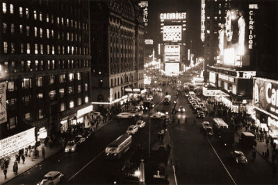 Angelo Rizzuto - Times Square at night, New York City, 1953