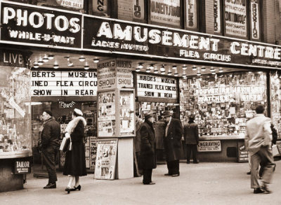 Angelo Rizzuto - Amusement Centre - Hubert's Museum and Flea Circus, New York City, 1954