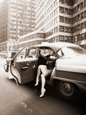Angelo Rizzuto - Exiting a taxi in New York City, 1959