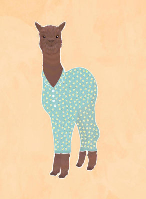 Sarah Manovski - Llama In Pjs Banana Orange