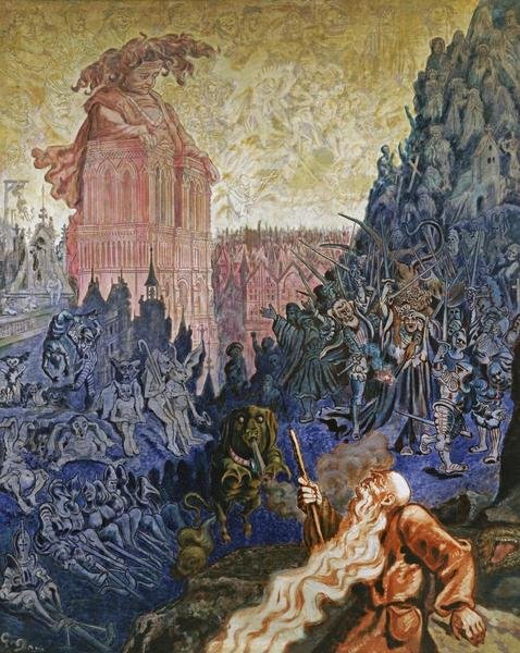 Gustave Dore - The Wandering Jew and Gargantua - Art Print - Global Gallery