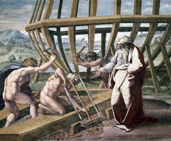 Raphael - Noah Building The Ark - Art Print - Global Gallery