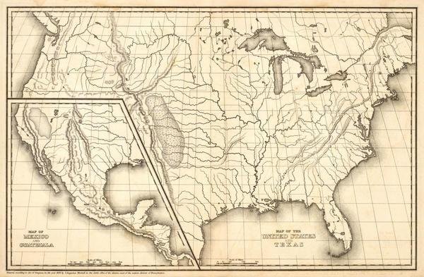 Samuel Augustus Mitchell - Map of the United States and Texas, Mexico ...